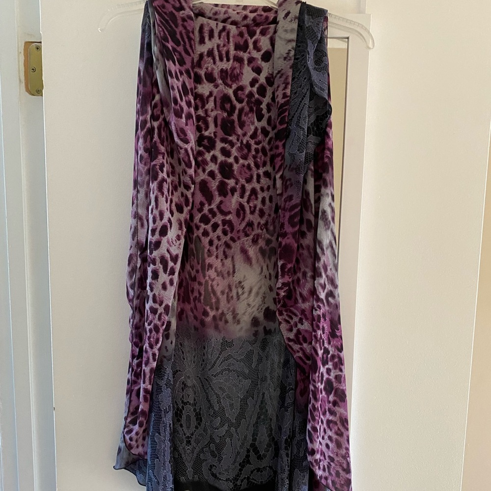 Leopard print flowy cardigan